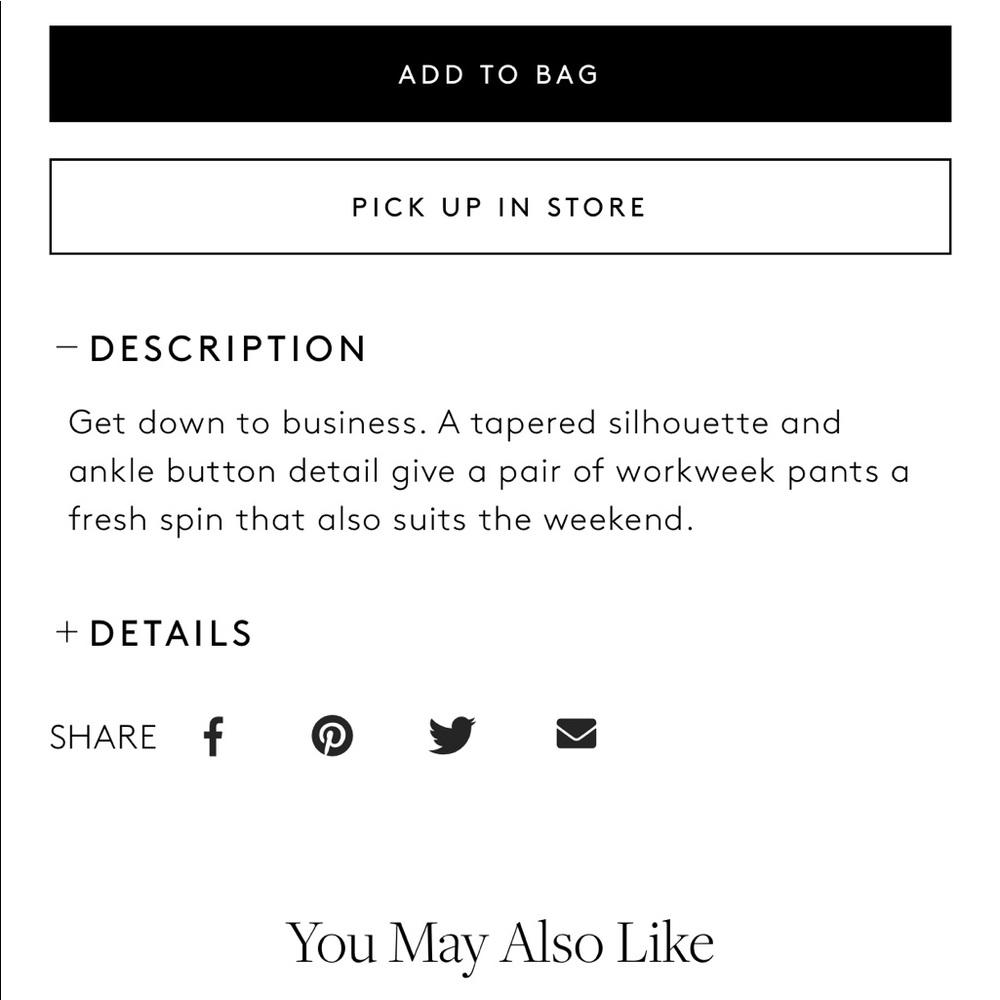 CLUB MONACO Button Pants - Picture 5 of 6